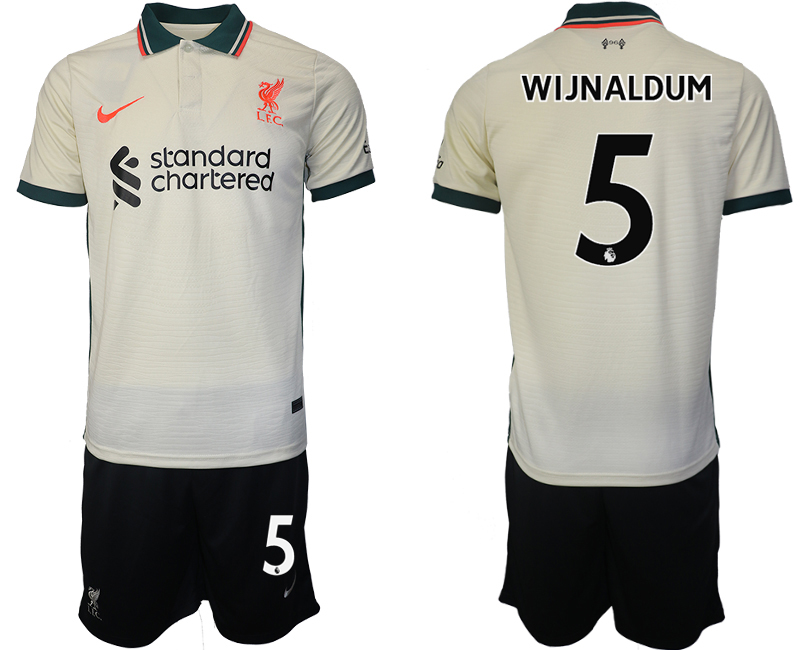 Men 2021-2022 Club Liverpool away cream #5 Soccer Jersey